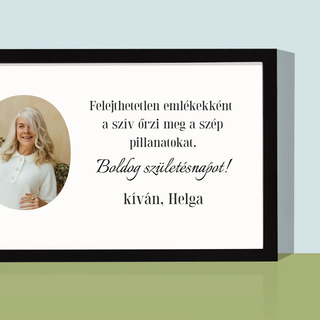 Szó Fotókból: 70 Szülinap - Keretes Nyomtatott Kép 20X40