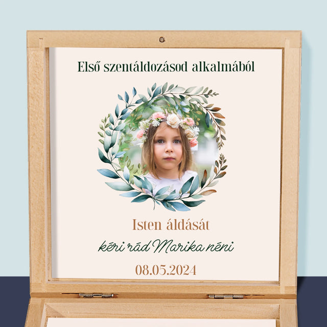 Fotó És Felirat: Első Szentáldozásod Alkalmából - Rózsafüzér