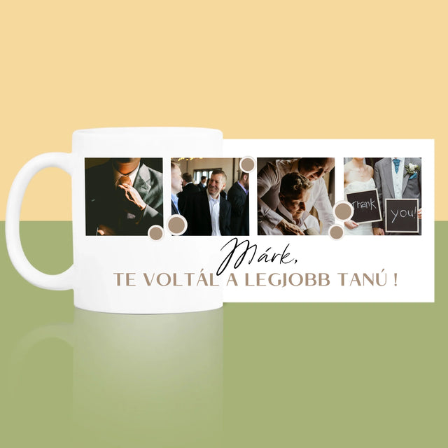 Fotókollázs: Tanúnak Koszönet Kollázs Fotókból - Bögre