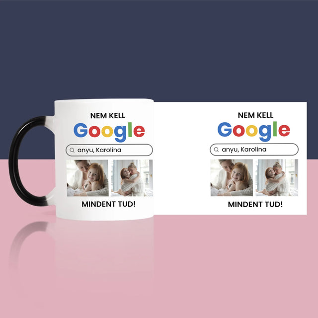 Fotókollázs: Nincs Szükségem A Google-Ra - Bögre