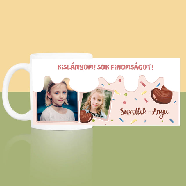 Fotókollázs: Sok Finomságot - Bögre