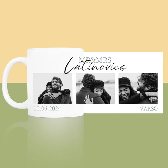 Fotókollázs: Mr&Mrs Esküvői - Bögre