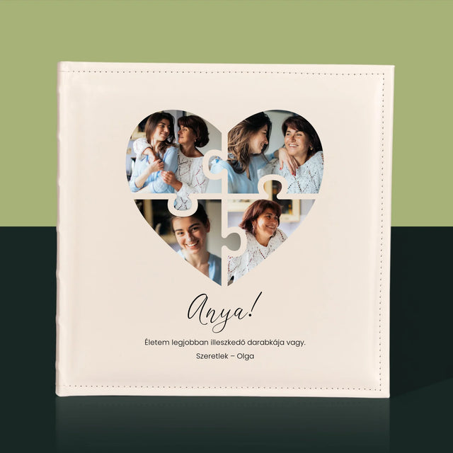 Fotókollázs: Szív Alakú Kirakó Anyának - Fotóalbum