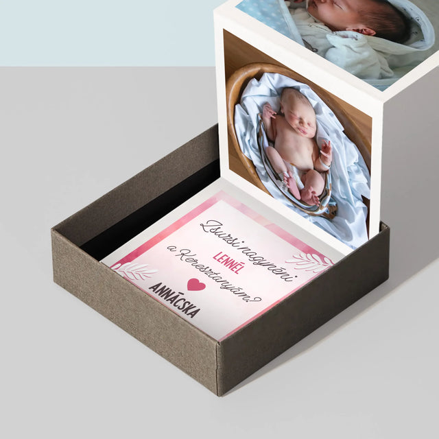 Fotókollázs: Keresztanya Felkérő - Harmonika Fotókészlet