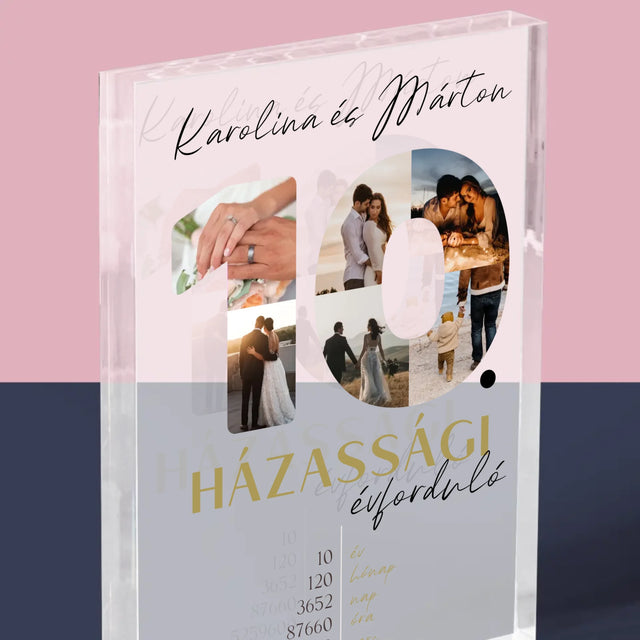 Szó Fotókból: 10. Házassági Évforduló - Akrilüveg