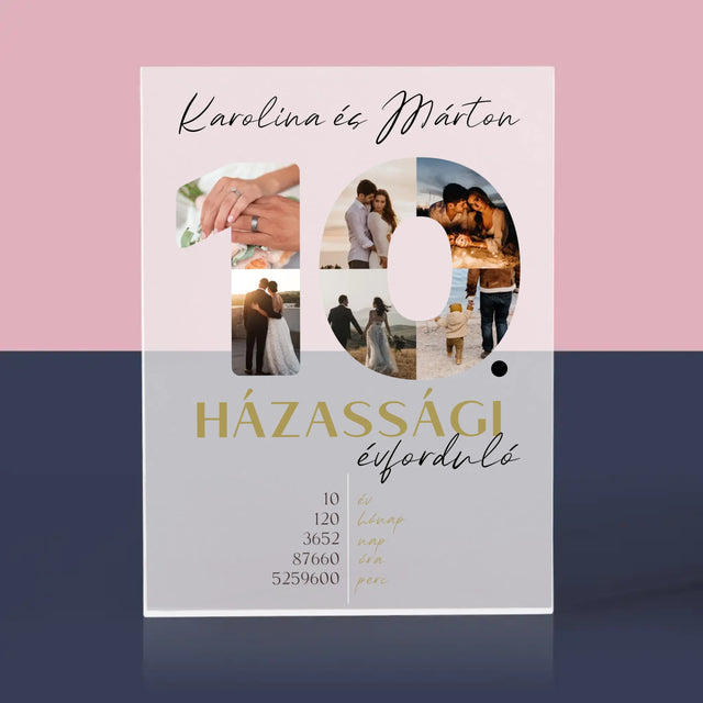 Szó Fotókból: 10. Házassági Évforduló - Akrilüveg