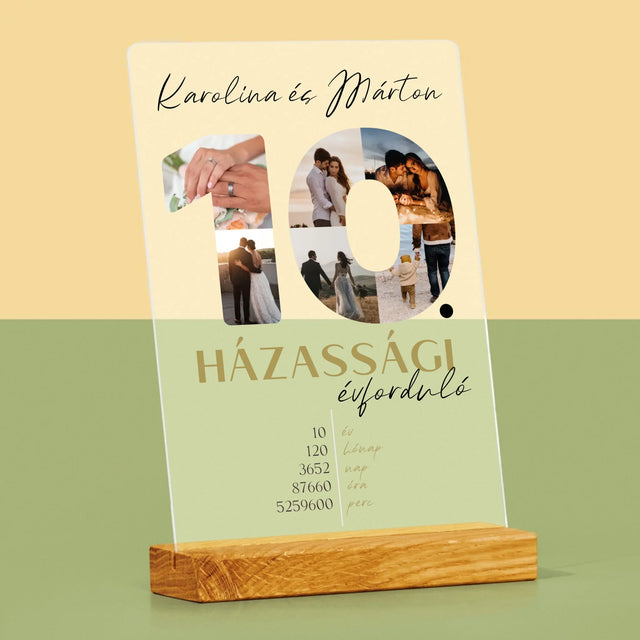 Szó Fotókból: 10. Házassági Évforduló - Akrilüvegre Nyomtatott Kép