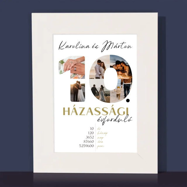 Szó Fotókból: 10. Házassági Évforduló - Fotókeret