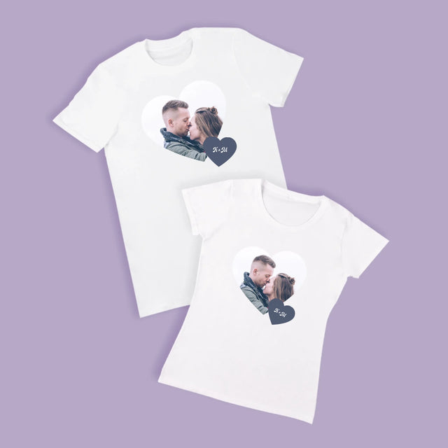 Fotókollázs: Iniciálék, Szívek - Pólók Párnak