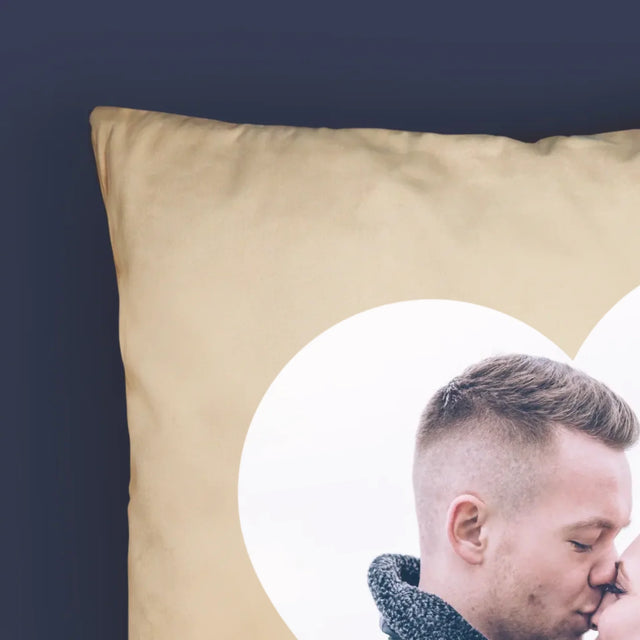 Fotókollázs: Iniciálék, Szívek - Párna