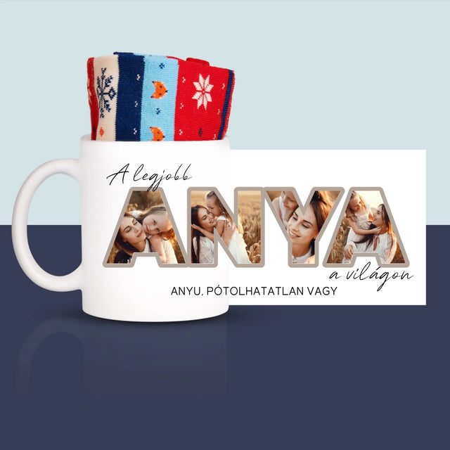 Szó Fotókból: A Legjobb Anya A Világon Fénykép - Téli Zokni Egy Bögrében