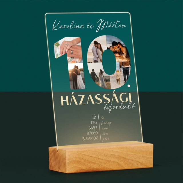 Szó Fotókból: 10. Házassági Évforduló - Akrilüvegre Nyomtatott Kép