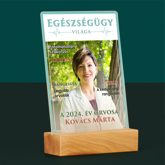 Újság Címlap: Egészségügy Világa - Akrilüvegre Nyomtatott Kép
