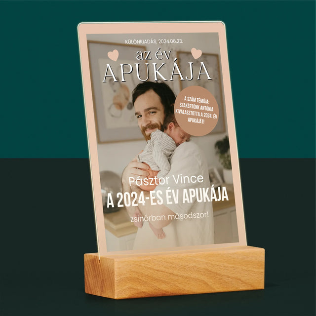 Újság Címlap: Az Év Apukája - Akrilüvegre Nyomtatott Kép