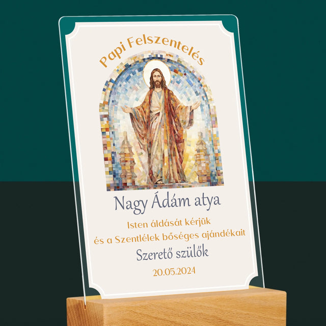Név És Aláírás: Papi Felszentelés - Akrilüvegre Nyomtatott Kép