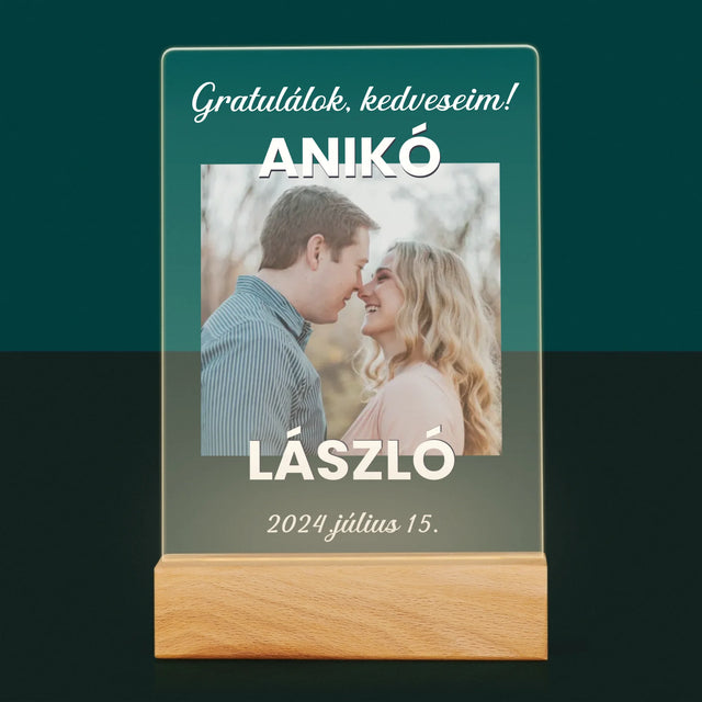 Fotó És Felirat: Házassági Jókívánságok - Akrilüvegre Nyomtatott Kép