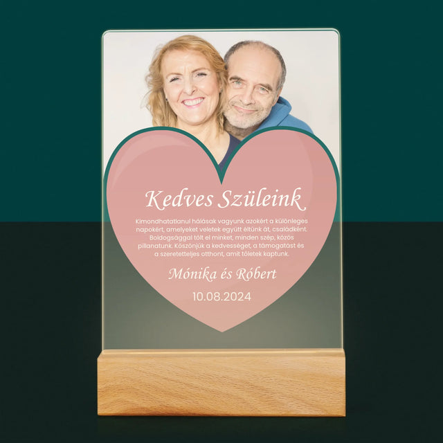 Fotó És Felirat: Szeretett Szüleink - Akrilüvegre Nyomtatott Kép