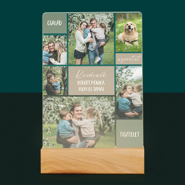 Fotókollázs: Családi Fotókollázs - Akrilüvegre Nyomtatott Kép