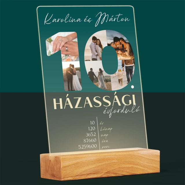 Szó Fotókból: 10. Házassági Évforduló - Akrilüvegre Nyomtatott Kép