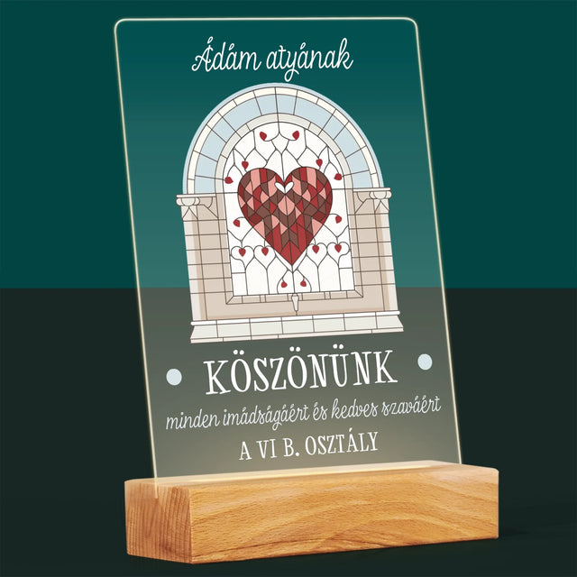 Név És Aláírás: Köszönünk Minden Imát - Akrilüvegre Nyomtatott Kép