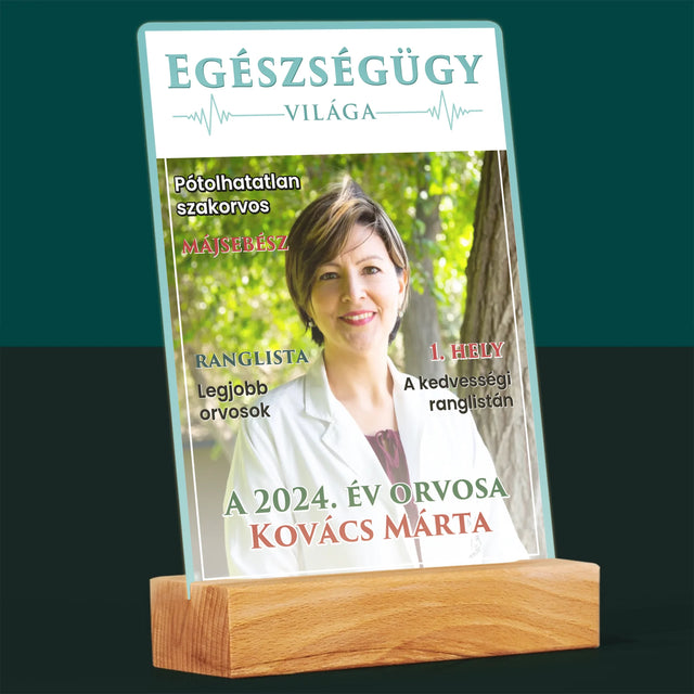 Újság Címlap: Egészségügy Világa - Akrilüvegre Nyomtatott Kép