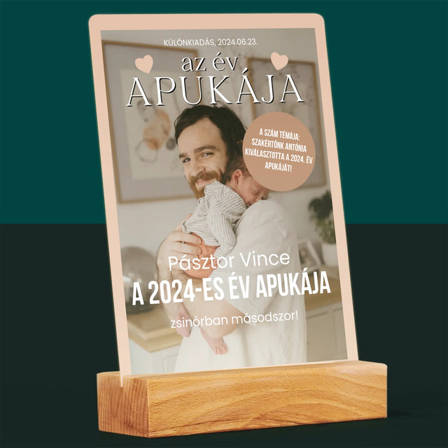 Újság Címlap: Az Év Apukája - Akrilüvegre Nyomtatott Kép