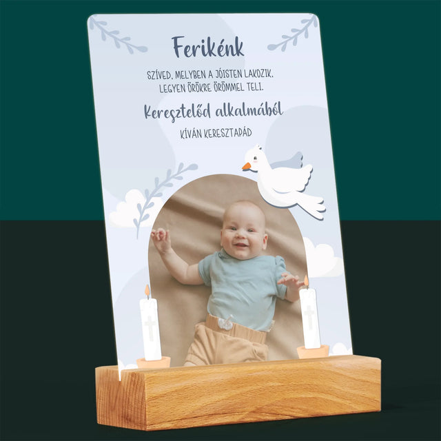 Fotó És Felirat: Keresztelőd Alkalmából Kívánságok - Akrilüvegre Nyomtatott Kép