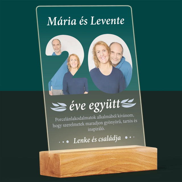 Szó Fotókból: 20 Éve Együtt - Akrilüvegre Nyomtatott Kép