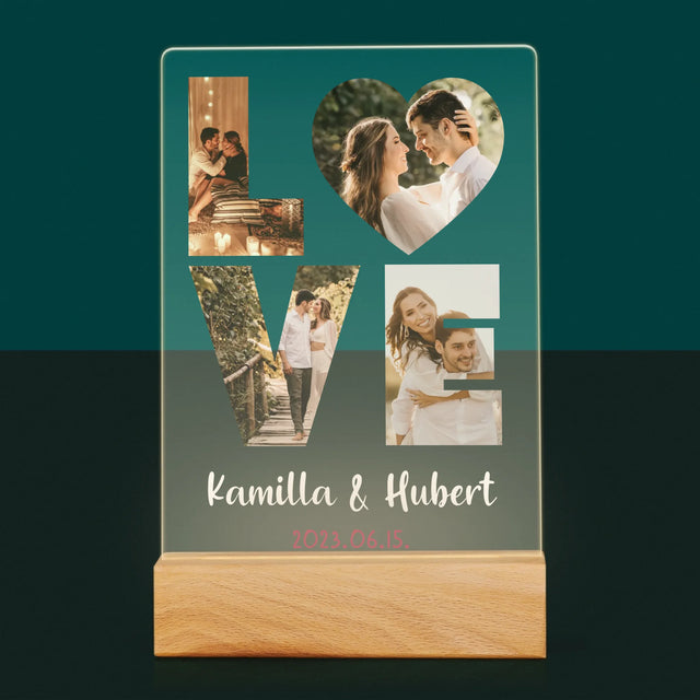 Szó Fotókból: Love A Fényképeidből - Akrilüvegre Nyomtatott Kép