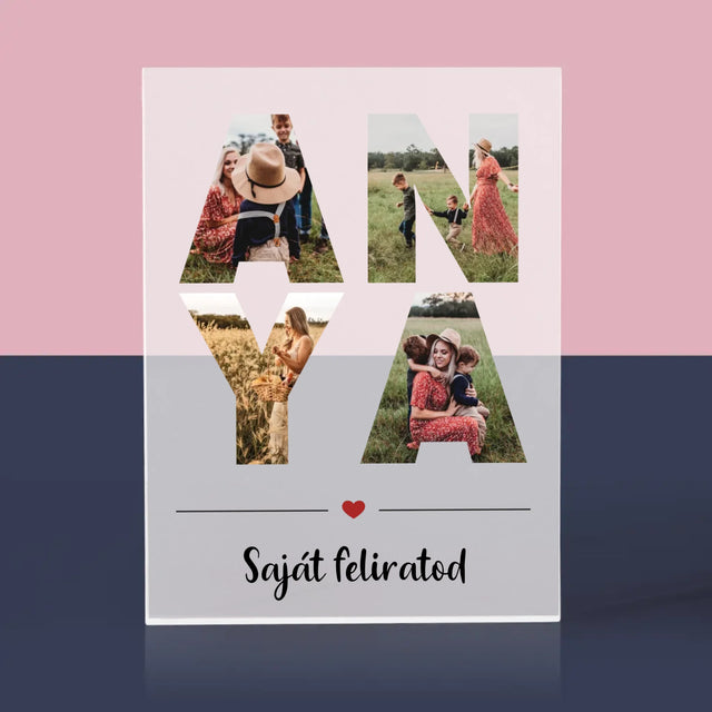 Szó Fotókból: Anya Kollázs A Képeidből - Akrilüveg