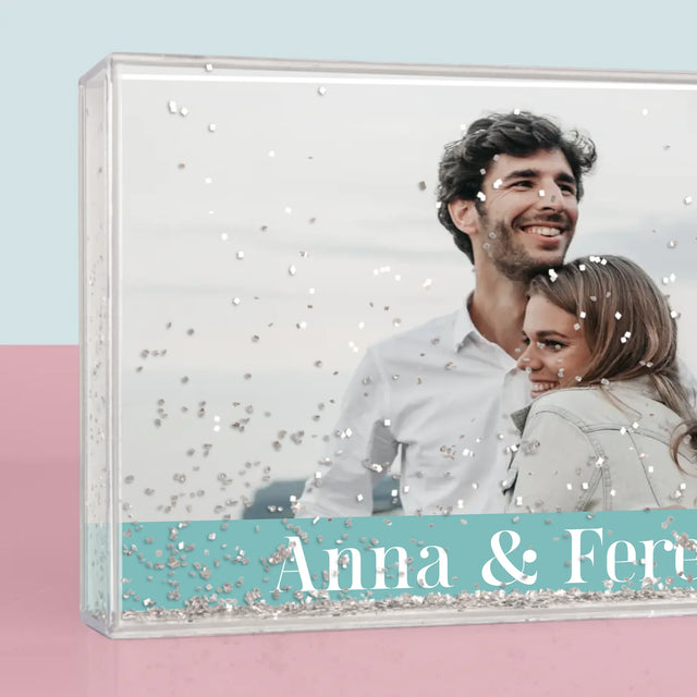 Fotókollázs: Pár, Nevek - Vízkeret