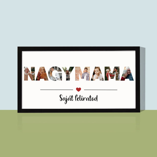 Szó Fotókból: Nagymama A Képeidből - Keretes Nyomtatott Kép 20X40