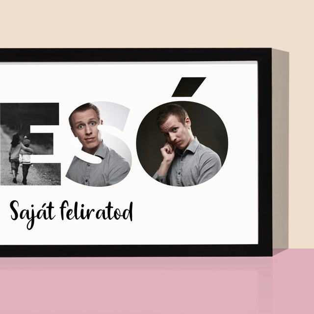 Szó Fotókból: Tesó Képekből - Keretes Nyomtatott Kép 20X40