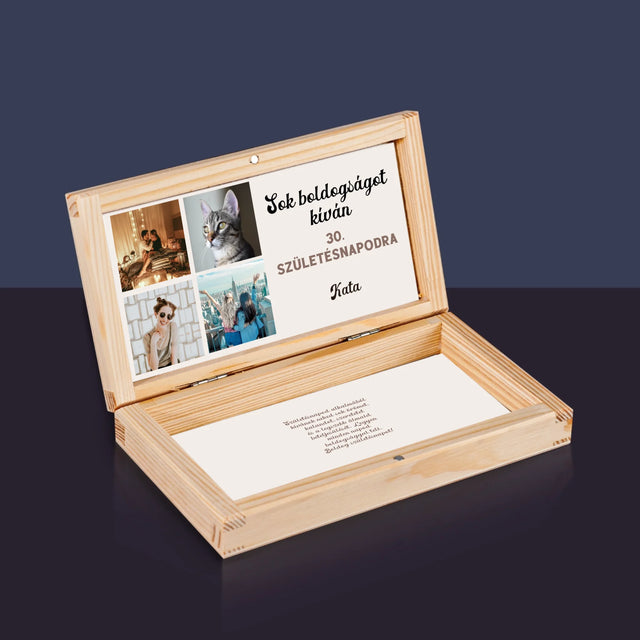 Fotókollázs: Születésnapi Kollázs - Fa Pénztárca