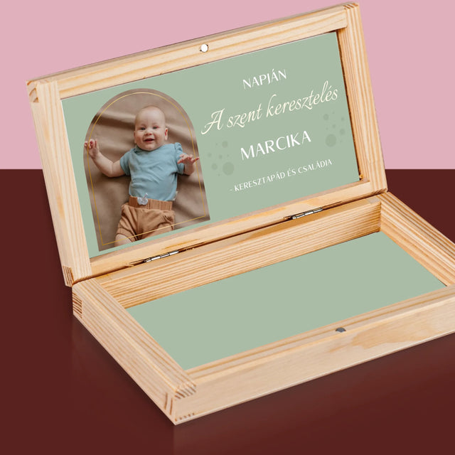 Fotó És Felirat: A Keresztség Szentsége - Fa Pénztárca