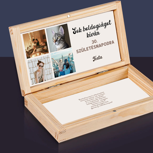 Fotókollázs: Születésnapi Kollázs - Fa Pénztárca