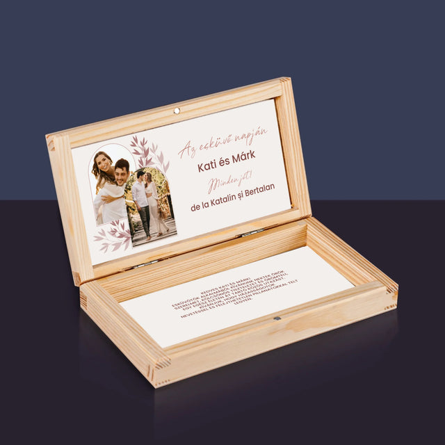 Fotókollázs: Az Esküvő Napján - Fa Pénztárca