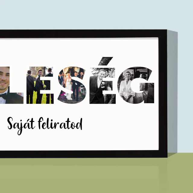 Szó Fotókból: Feleség Fotókból - Keretes Nyomtatott Kép 20X40