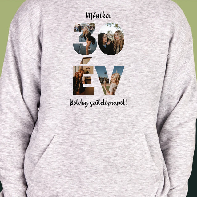 Szó Fotókból: 30Év A Képeidből - Férfi Kapucnis Pulóver 