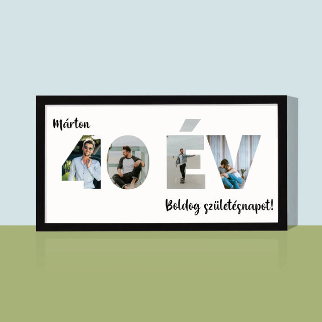 Szó Fotókból: 40 Év A Képeidből - Keretes Nyomtatott Kép 20X40