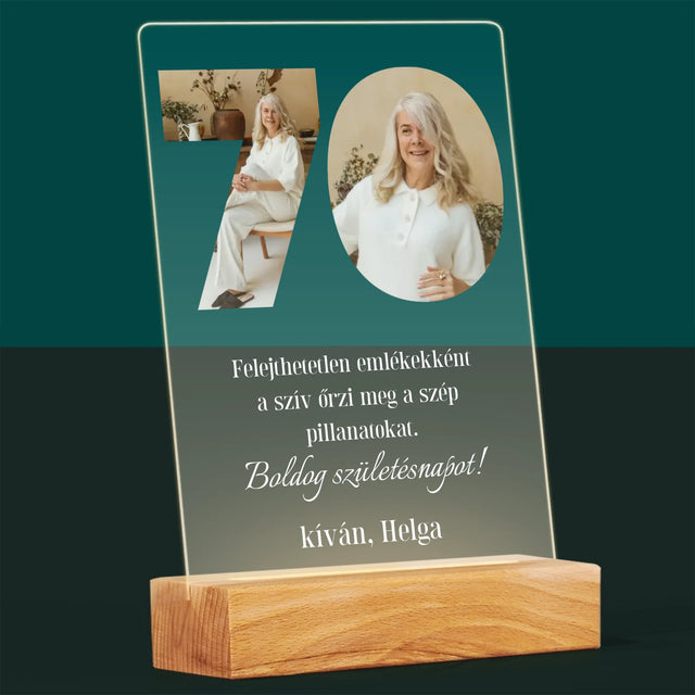 Szó Fotókból: 70 Szülinap - Akrilüvegre Nyomtatott Kép