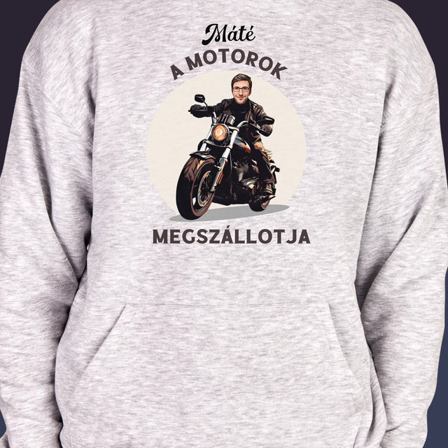 A Te Karaktered: A Motorok Fanja - Férfi Kapucnis Pulóver 