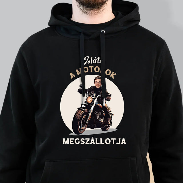 A Te Karaktered: A Motorok Fanja - Férfi Kapucnis Pulóver 